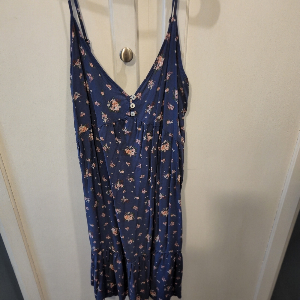 Blue floral dress